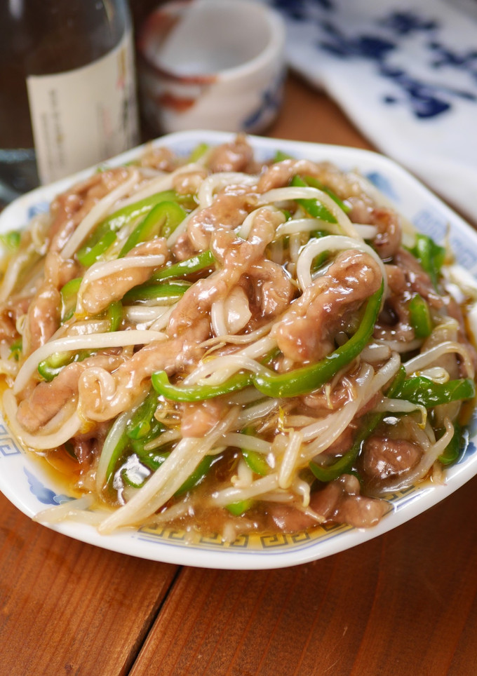 行列の中華屋の♡とろとろ餡もやし青椒肉絲-レシピのメイン写真