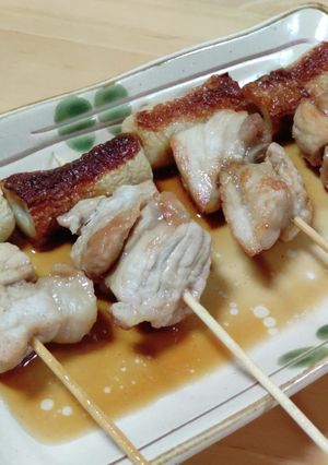 カレー用豚肉と竹輪の焼き鳥-レシピのメイン写真