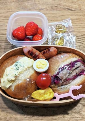 高2男子弁当！玉子とせせりサンドイッチ６-レシピのメイン写真