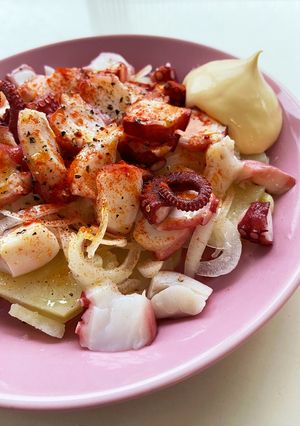 たことじゃがいものホットサラダ-レシピのメイン写真