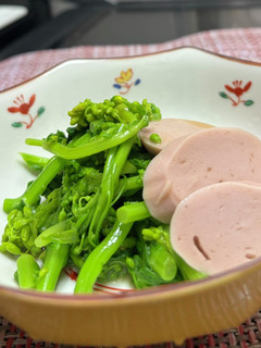 菜の花からし和え魚肉ソーセージとともに-レシピのメイン写真
