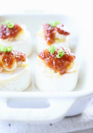 簡単おつまみ【カマンベールのネギ味噌焼き-レシピのメイン写真