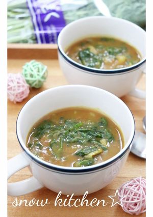 春菊とじゃがいものカレースープ-レシピのメイン写真