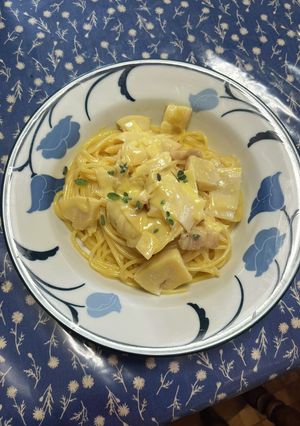 筍のカルボナーラスパゲッティ-レシピのメイン写真