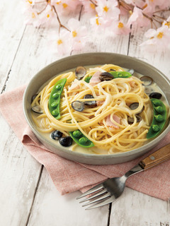 しじみの豆乳クラムチャウダ風スープパスタ-レシピのメイン写真