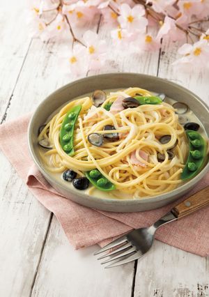 しじみの豆乳クラムチャウダ風スープパスタ-レシピのメイン写真