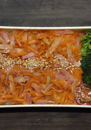 にんじんとベーコンのバター醤油の丼弁当-レシピのメイン写真