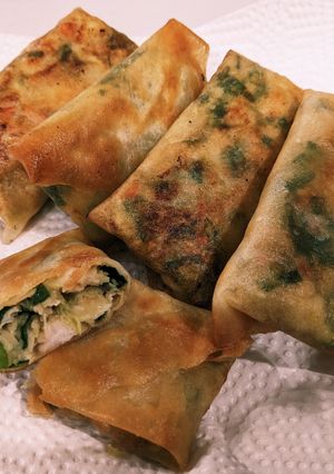 余り物で！しっかり味の餃子春巻き-レシピのメイン写真