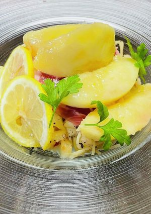 桃の冷製パスタ-レシピのメイン写真