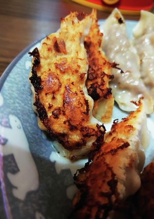 -野蒜キムチアレンジ-のびる-野草-餃子-レシピのメイン写真