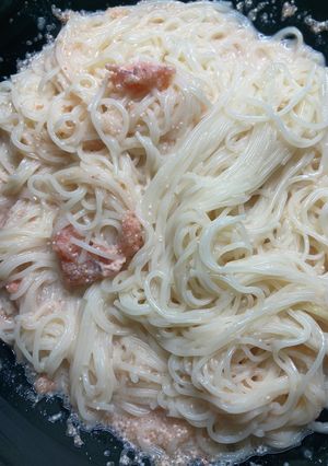 明太子クリーム風の素麺-レシピのメイン写真