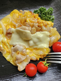 朝食!當にも!新玉ねぎ入り!豚肉チーズ卵-レシピのメイン写真