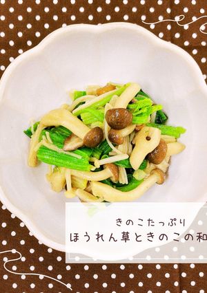 ほうれん草ときのこの和え物-レシピのメイン写真