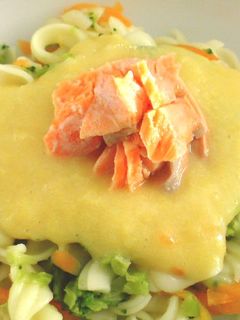 ☆Love離乳食☆コーンとサーモンパスタ-レシピのメイン写真