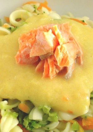 ☆Love離乳食☆コーンとサーモンパスタ-レシピのメイン写真