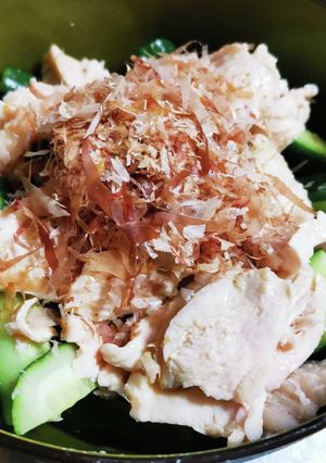 ゆで鶏胸肉ときゅうりのわさび和え-レシピのメイン写真