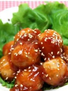 鶏つくねの甘酢あん-レシピのメイン写真