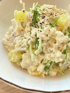 里芋とたくあんのポテトサラダ-レシピのメイン写真