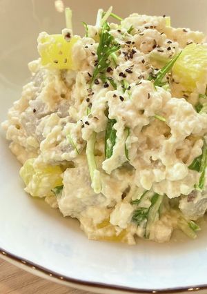 里芋とたくあんのポテトサラダ-レシピのメイン写真