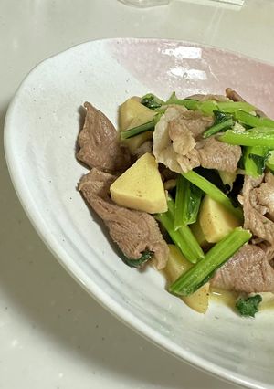たけのこと豚バラ醤油バター-レシピのメイン写真