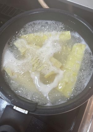 たけのこ下茹ムダなし(NHKからの覚書)-レシピのメイン写真