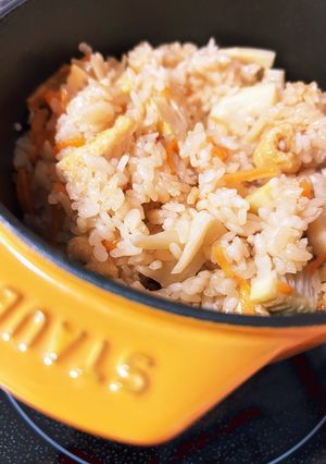 STAUBで☆タケノコご飯-レシピのメイン写真