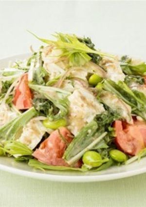 水菜と枝豆の豆腐サラダ-レシピのメイン写真