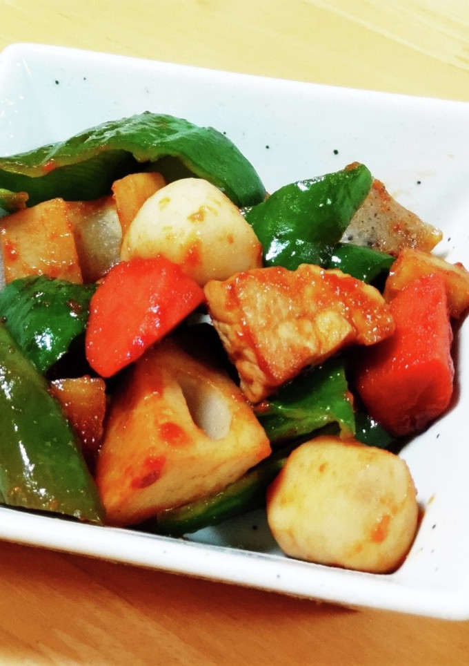 カレー用豚肉と根菜の酢豚風-レシピのメイン写真