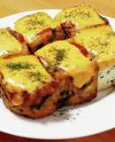 ひじき生揚げのチェダーチーズピザ