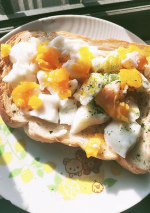 朝におすすめ!簡単卵トースト-レシピのメイン写真