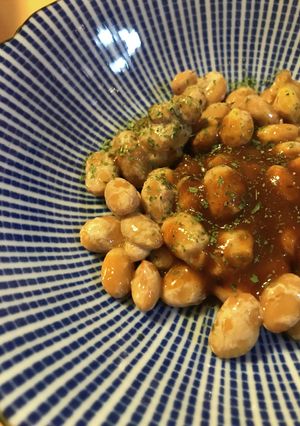 毎日の納豆●カレールーをかけてカレー納豆-レシピのメイン写真