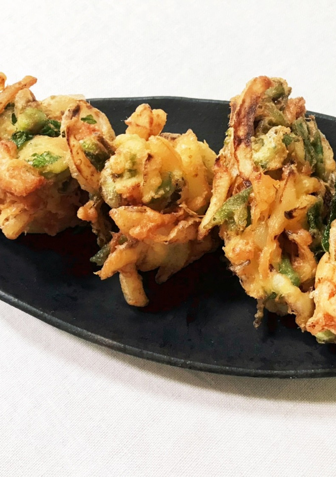 春の味！新玉ねぎと海鮮のかき揚げ-レシピのメイン写真
