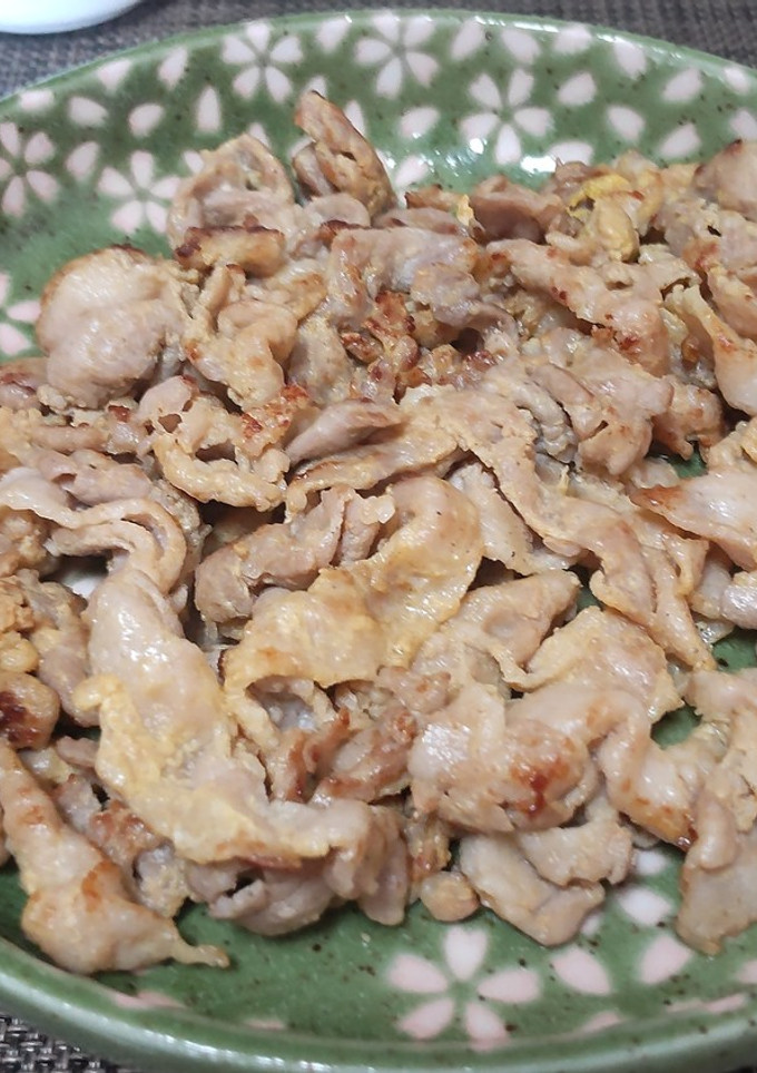 簡単美味・豚こま肉の旨塩炒め-レシピのメイン写真