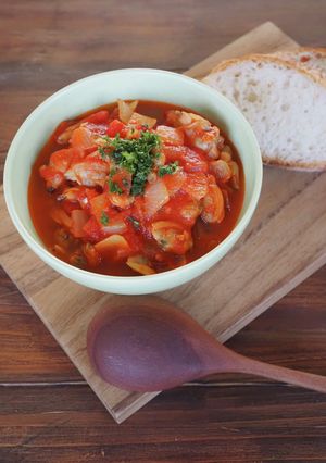 にんにくを効かせて！アサリのトマト煮-レシピのメイン写真