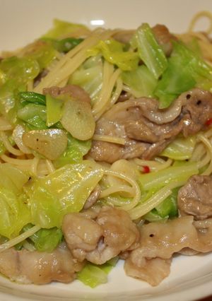 豚肉とキャベツのにんにくパスタ☆-レシピのメイン写真