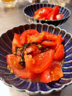 簡単!さっぱり!洋風☆トマトと塩昆布和え-レシピのメイン写真