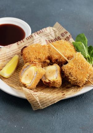 りんごの豚バラ肉巻き串カツ-レシピのメイン写真