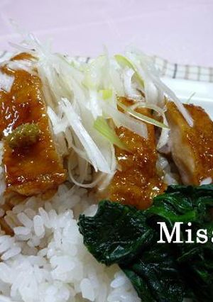 鶏肉とほうれん草のウマウマ丼-レシピのメイン写真