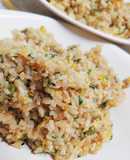 野蒜のびる野草チャーハン玉子漬けの汁利用