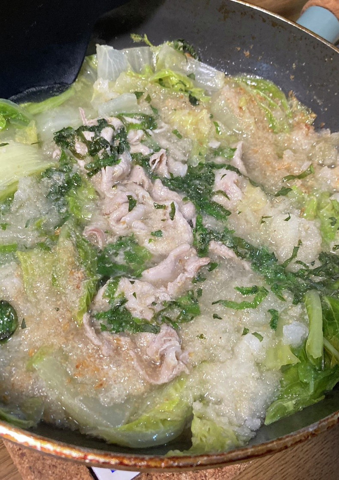 白菜と豚肉のゴマみぞれ鍋-レシピのメイン写真