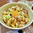 がっつり♪豚バラと柿のコロコロ丼✨