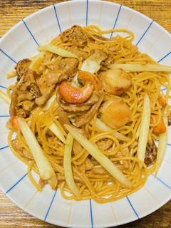 ホタテとウドのワンパン和風パスタ-レシピのメイン写真