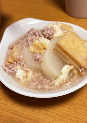 大根と厚揚げの白だしそぼろ煮-レシピのメイン写真