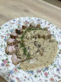 ポークステーキ 舞茸のマスタードソース-レシピのメイン写真