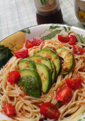 アボカドと梅の冷製パスタ-レシピのメイン写真