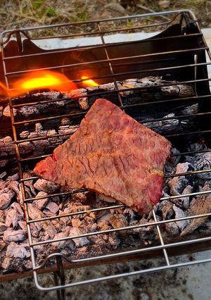 キャンプで炭火焼肉-レシピのメイン写真