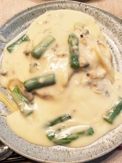 あさりとアスパラガスのクリームパスタ-レシピのメイン写真