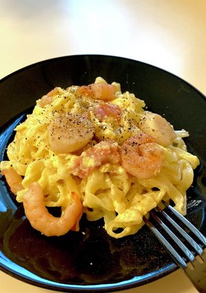 海老と帆立のカルボナーラ-レシピのメイン写真