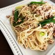 素麺アレンジ 塩焼きそば風チャンプルー