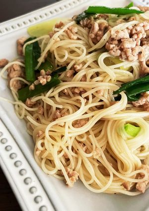 素麺アレンジ　塩焼きそば風チャンプルー-レシピのメイン写真